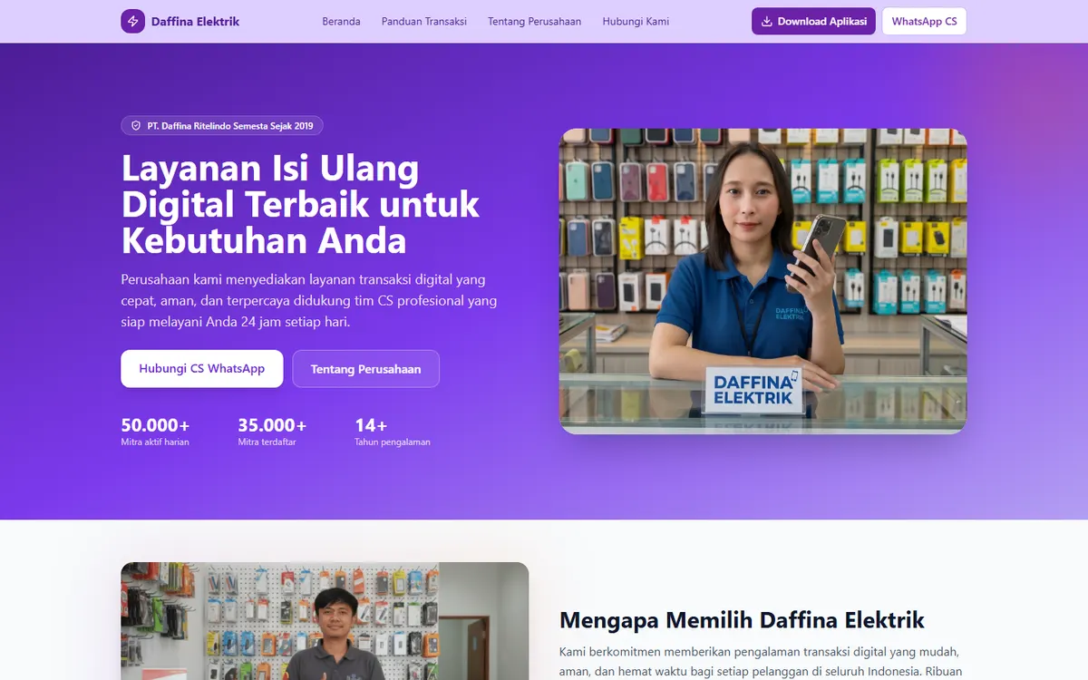 Daffina Elektrik website
